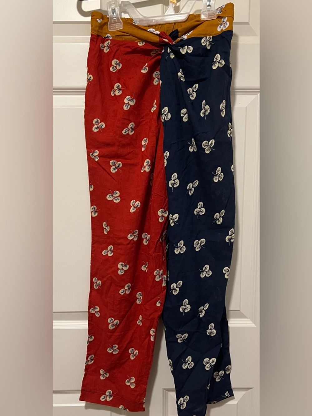 BUCKETLIST Women’s Floral Print Red & Navy Bottoms